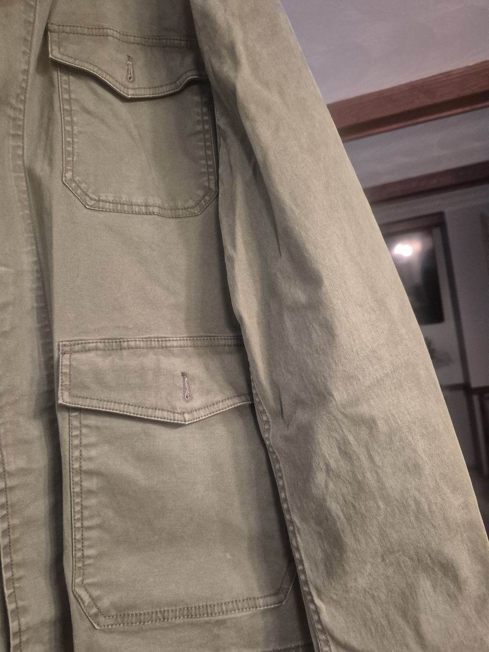 George Men's Military Field Jacket in Olive - Picture 12 of 12
